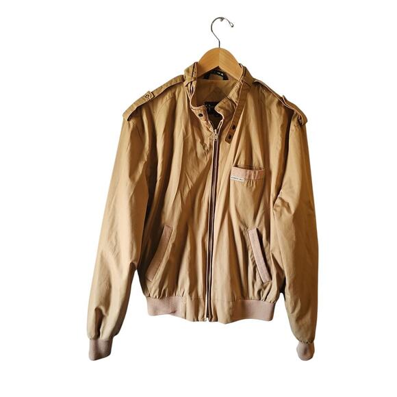 Members Only tan khaki vintage jacket sz 40 medium - Picture 1 of 6